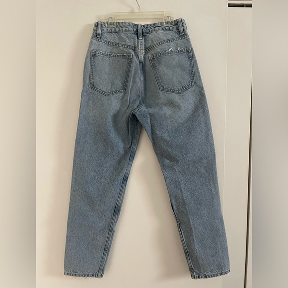 Zara High Rise Light Wash Mom Jeans - Picture 2 of 2